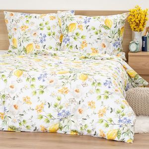 Lenjerie de pat din bumbac Floral, 140 x 200 cm, 70 x 90 cm imagine