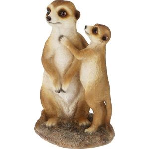 Decorațiune de grădină Suricate, 14 x 11 x în.24cm, poliresină imagine