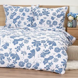 Lenjerie de pat din bumbac 4Home Blue Meadow , 140x 200 cm, 70 x 90 cm, 140 x 200 cm, 70 x 90 cm imagine