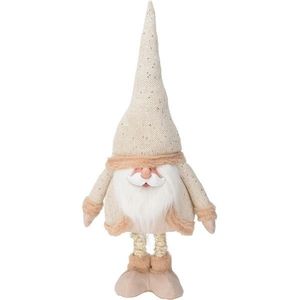 Decorațiune de Crăciun Moș Crăciun, picioare telescop., 112 cm , auriu / crem imagine