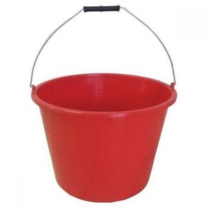Găleată din plastic cu încrețitură, 20 l, dia. 38x h. 28 cm , roșu imagine