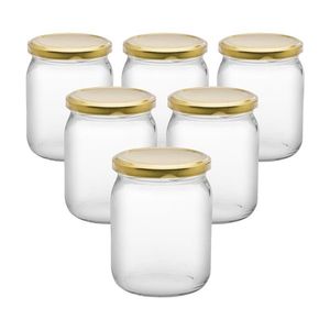 Set de 6 borcane de conservare cu capac, 540 ml imagine