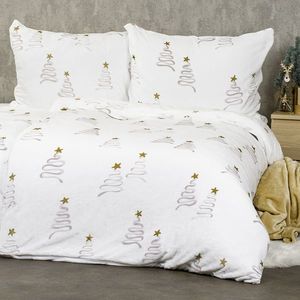 Lenjerie de pat 4Home microflanel Christmas tree, 160 x 200 cm, 70 x 80 cm, 160 x 200 cm, 70 x 80 cm imagine