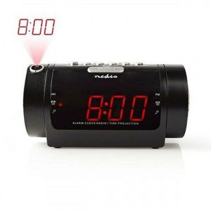 Nedis Ceas deșteptător digital cu radio șiproiecție Ecran LED de 0, 9" imagine
