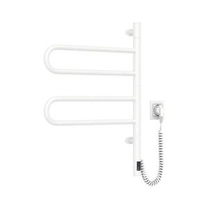 Radiator portprosop rotativ electric cu termostat FOUETTE 128W/230V 64, 6 cm IP44 alb imagine