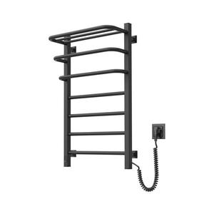 Radiator electric de baie cu termostat FORTIS 350W/230V 80, 6 cm IP44 negru dreapta imagine