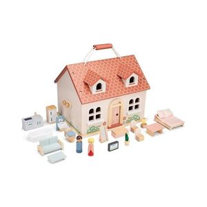 Căsuță din lemn pentru păpuși New Classic Toys roșu imagine