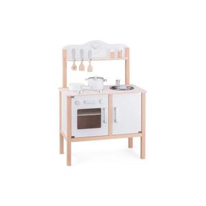 Bucătărie din lemn cu accesorii New Classic Toys alb/bej imagine