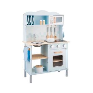 Bucătărie din lemn cu accesorii New Classic Toys albastru deschis imagine