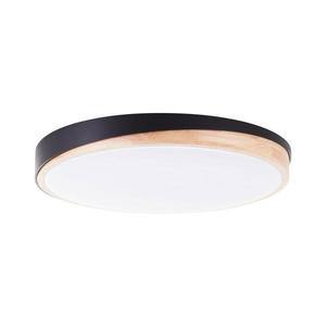 Plafonieră LED dimabilă Brilliant BAARLO LED/36W/230V d. 50 cm negru + telecomandă – certificat FSC imagine