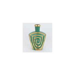 Vază ceramică 30x20, 2 cm verde/auriu imagine
