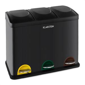 Klarstein Ökosystemcoș de gunoi cupedala 45L (3X15L) BLACK imagine