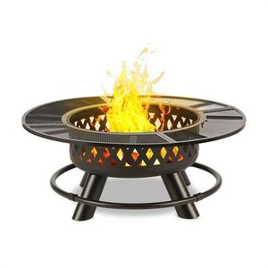Blumfeldt ROSARIO, recipient pentru foc 3-în-1, Ø 120 cm, gril de 70 de cm, oțel imagine