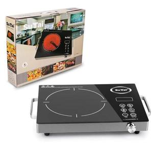 Plita electrica SuTai cu inductie, 2200W 220V touch control ceramica si sticla neagra Timer buton de reglaj cu aerisire imagine