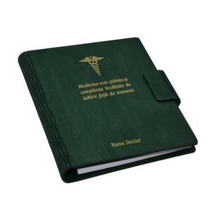 Agenda A5 din lemn personalizabila, verde, Piksel, Medicina, Doctor, asistenta, 100 pagini imagine