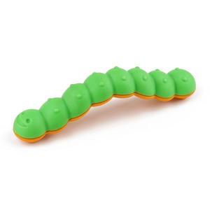 Maner pentru mobila copii Joy Omida, finisaj verde cu burtica portocalie CB, 128 mm imagine