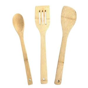 Set 3 ustensile de bucatarie, bambus, 30 cm imagine