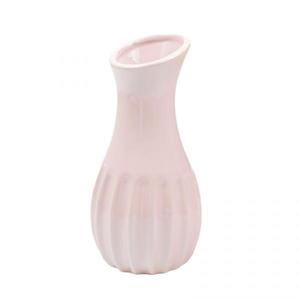 Vaza decorativa, ceramica, roz, 18x7.5 cm imagine