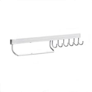 Cuier pentru ustensile bucatarie, aluminiu, argintiu, 50x10 cm imagine