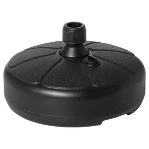Outsunny Bază pentru Umbrelă Rotundă din Plastic, pentru Stâlpi de Umbrele de Ø32-38 mm, Ø38x21.5 cm, Negru | Aosom Romania imagine