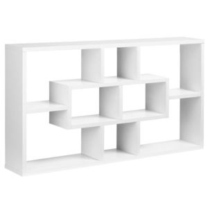 HOMCOM Bibliotecă Modernă de Perete, Rafturi Spatioase, 85x47.5x14.5 cm, Alb | Aosom Romania imagine