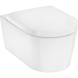 Set vas wc suspendat Hansgrohe EluPura S AquaChannel Flush si capac cu inchidere lenta alb imagine