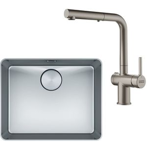 Set Franke chiuveta Inox Mythos MYX 210-50 + baterie Active Twist imagine