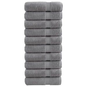 vidaXL Prosoape de mâini premium SOLUND 10 buc gri 50x100cm 600gsm imagine