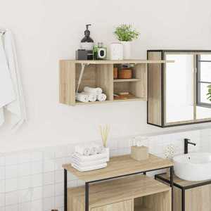 vidaXL Dulap perete baie, stejar sonoma, 60x25x30 cm, lemn prelucrat imagine