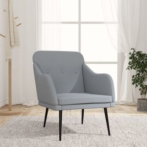vidaXL Fotoliu, gri deschis, 63x76x80 cm, textil imagine