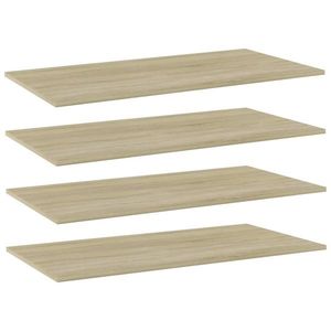 vidaXL Plăci bibliotecă, stejar sonoma, 4 buc, 80 x 20 x 1, 5 cm, PAL imagine