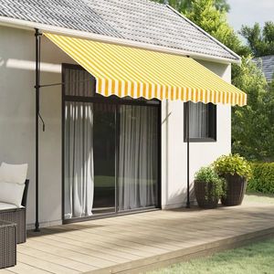vidaXL Pânză de rezervă fald copertină, galben și alb 3 m dungi imagine