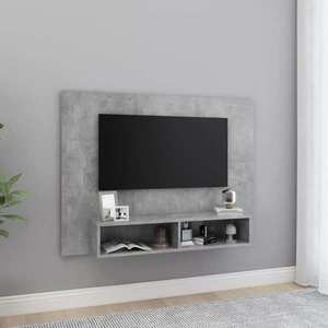 vidaXL Comodă TV de perete, gri beton, 120x23, 5x90 cm, PAL imagine
