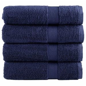 vidaXL Prosoape de duș premium SOLUND 4 buc bleumarin 70x140cm 600 gsm imagine