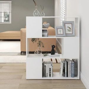 vidaXL Bibliotecă/Separator cameră, alb, 80x24x94 cm, PAL imagine