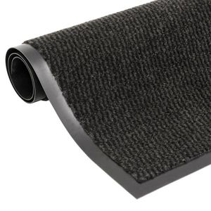 vidaXL Covoraș cu smocuri, negru, 60x180 cm imagine