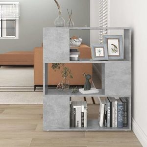 vidaXL Bibliotecă/Separator cameră, gri beton, 80x24x94 cm, PAL imagine
