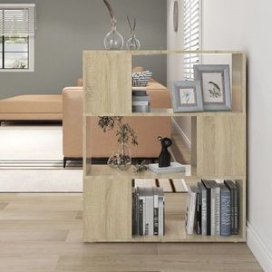 vidaXL Bibliotecă/Separator cameră, stejar sonoma, 80x24x94 cm, PAL imagine