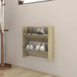 vidaXL Pantofar de perete, stejar Sonoma, 60x18x60 cm, PAL imagine