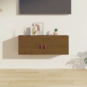 vidaXL Dulap de perete, maro miere, 80x30x30 cm, lemn masiv de pin imagine