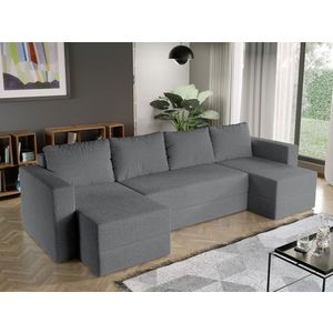 Coltar U Extensibil Alfa plusat aspect lana gri imagine