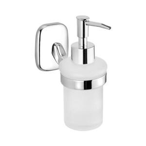 Dozator de perete pentru săpun RUMBA 160 mm sticlă alburie/crom lucios imagine
