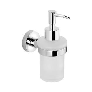 Dozator de perete pentru săpun SAMBA 150 mm sticlă alburie/crom lucios imagine