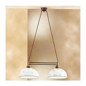 Lustră pe cablu Kolarz 731.82.27 NONNA 2xE27/75W/230V verde imagine