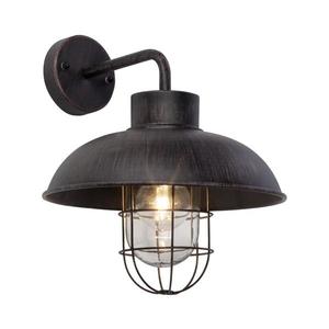 Outdoor wall lamp Brilliant PORTLAND 1xE27/60W/230V negru/patină imagine