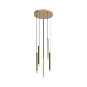 Lustră pe cablu Rabalux 72361 RAMIRA 5xG9/5W/230V auriu imagine