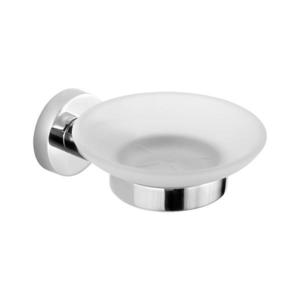 Săpunieră de perete Aqualine SAMBA sticlă alburie/negru mat imagine