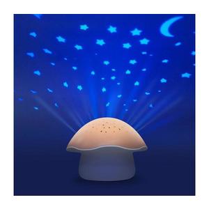 Proiector cu sunete PABOBO STAR MUSHROOM 3xAA roz-somon imagine