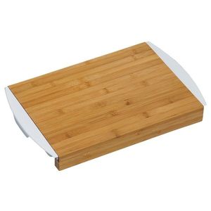 Kesper 58351 Placă de tăiat din bambus cu bol dedepozitare, alb, 41 x 25, 5 x 4 cm imagine
