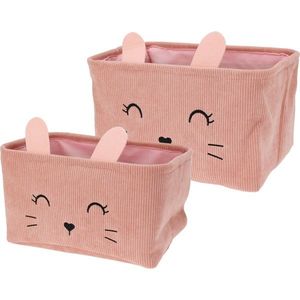 Hatu Set de coșuri textile pentru copii, roz , 2buc imagine